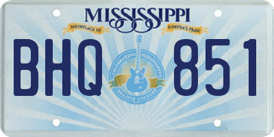 MS license plate BHQ851