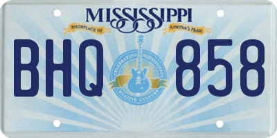 MS license plate BHQ858