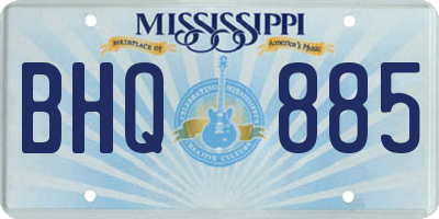 MS license plate BHQ885