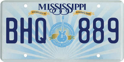 MS license plate BHQ889