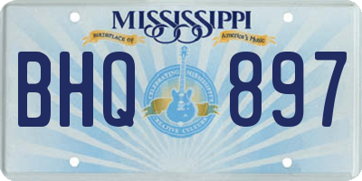MS license plate BHQ897