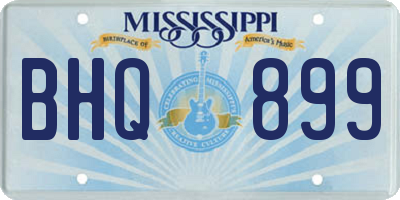 MS license plate BHQ899