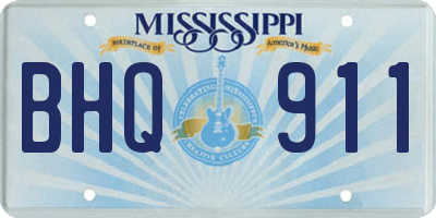 MS license plate BHQ911