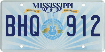 MS license plate BHQ912