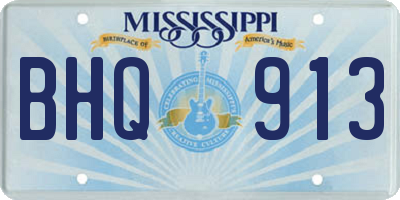 MS license plate BHQ913