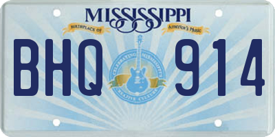 MS license plate BHQ914