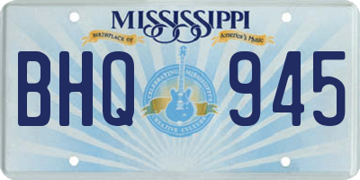 MS license plate BHQ945