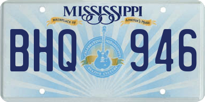 MS license plate BHQ946