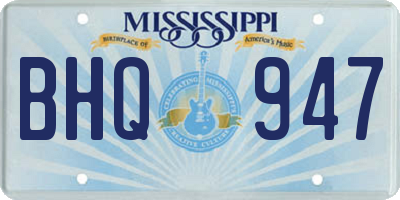 MS license plate BHQ947