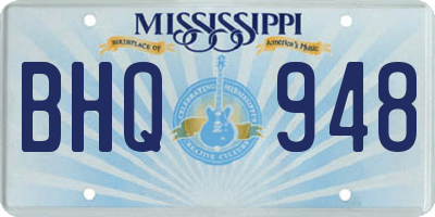 MS license plate BHQ948