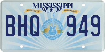 MS license plate BHQ949