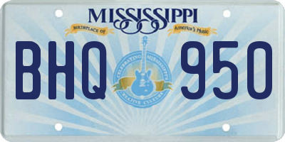 MS license plate BHQ950