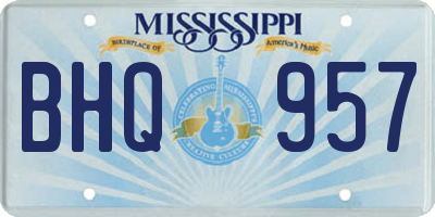 MS license plate BHQ957