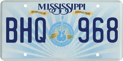 MS license plate BHQ968