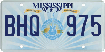 MS license plate BHQ975