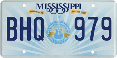 MS license plate BHQ979