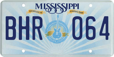 MS license plate BHR064