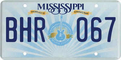MS license plate BHR067