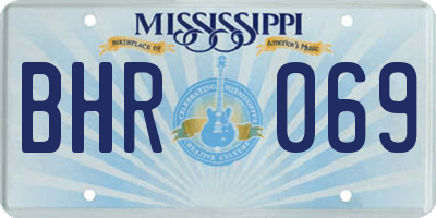 MS license plate BHR069