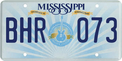 MS license plate BHR073