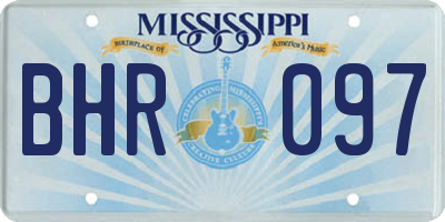 MS license plate BHR097