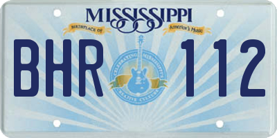 MS license plate BHR112