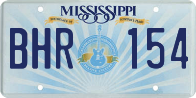 MS license plate BHR154