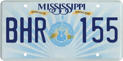 MS license plate BHR155