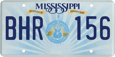 MS license plate BHR156