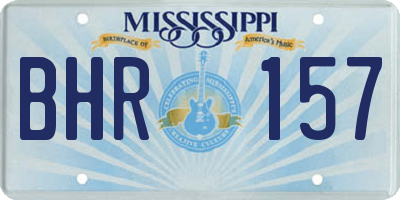 MS license plate BHR157