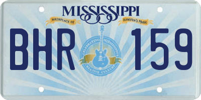 MS license plate BHR159
