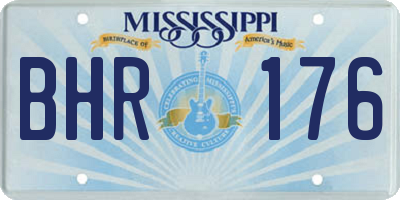 MS license plate BHR176