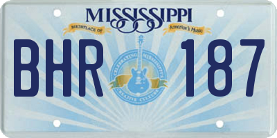MS license plate BHR187