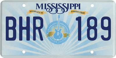 MS license plate BHR189