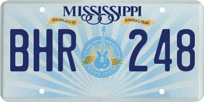 MS license plate BHR248