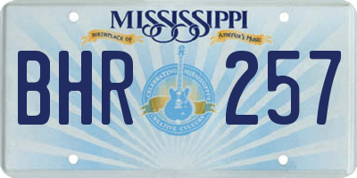 MS license plate BHR257