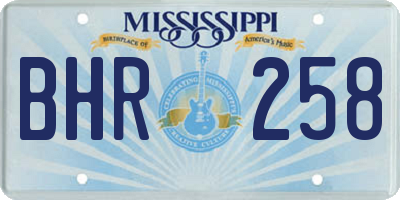 MS license plate BHR258
