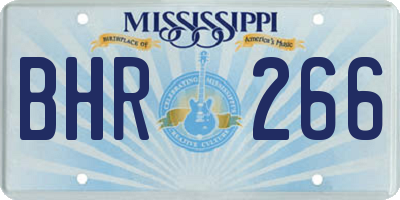 MS license plate BHR266