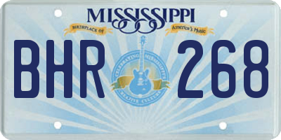 MS license plate BHR268