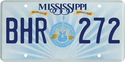 MS license plate BHR272