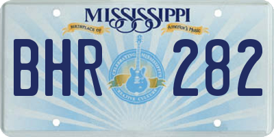 MS license plate BHR282