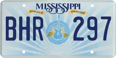 MS license plate BHR297