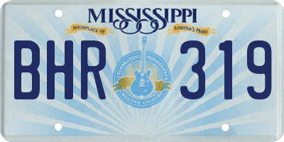 MS license plate BHR319