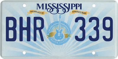 MS license plate BHR339