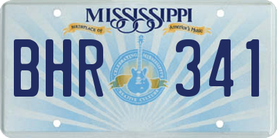 MS license plate BHR341