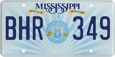 MS license plate BHR349