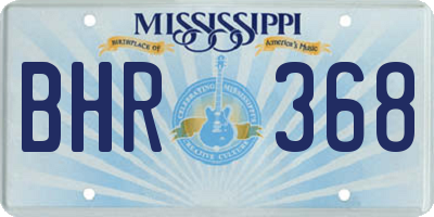 MS license plate BHR368