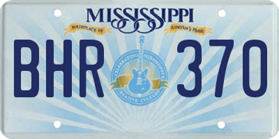 MS license plate BHR370