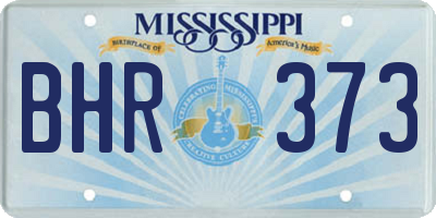 MS license plate BHR373
