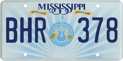 MS license plate BHR378